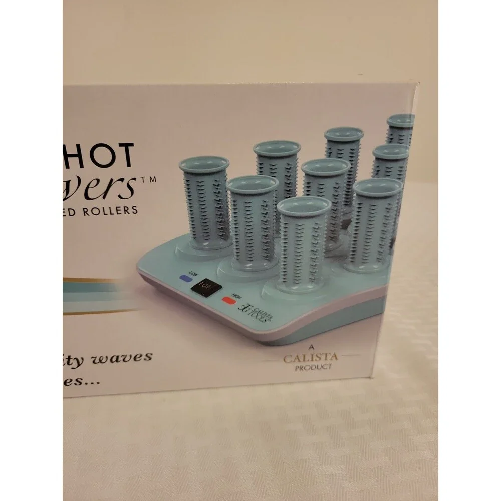 Calista Hot Wavers Heated Long Rollers, Set Of 12, New In Box